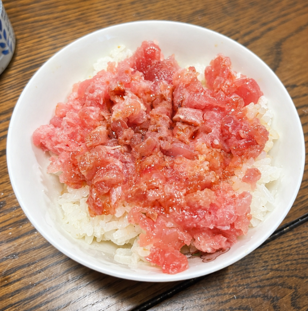 コストコまぐろたたきで作ったまぐろ丼