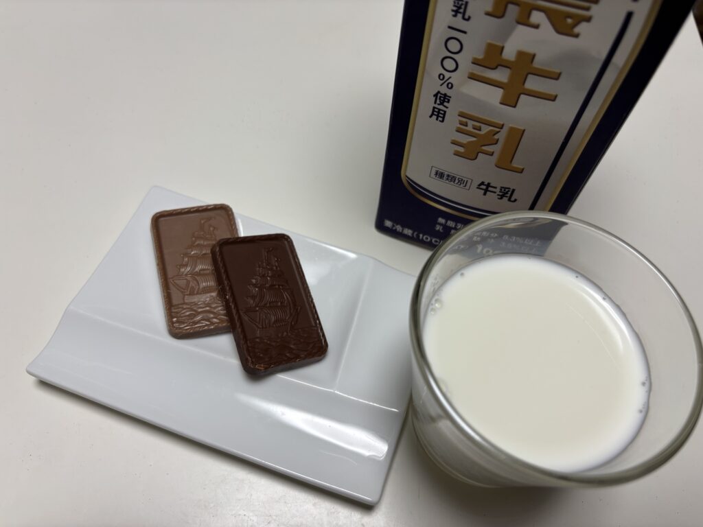 ブルボン アルフォートと牛乳の組み合わせ