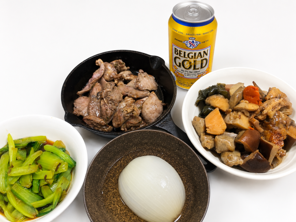 ベルジャンゴールドと筑前煮の家飲みセット