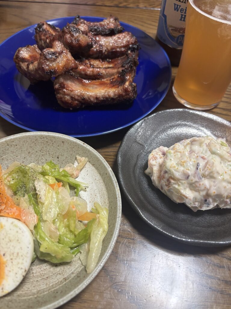 コストコバックリブとビールを合わせた平日の家飲みセット
