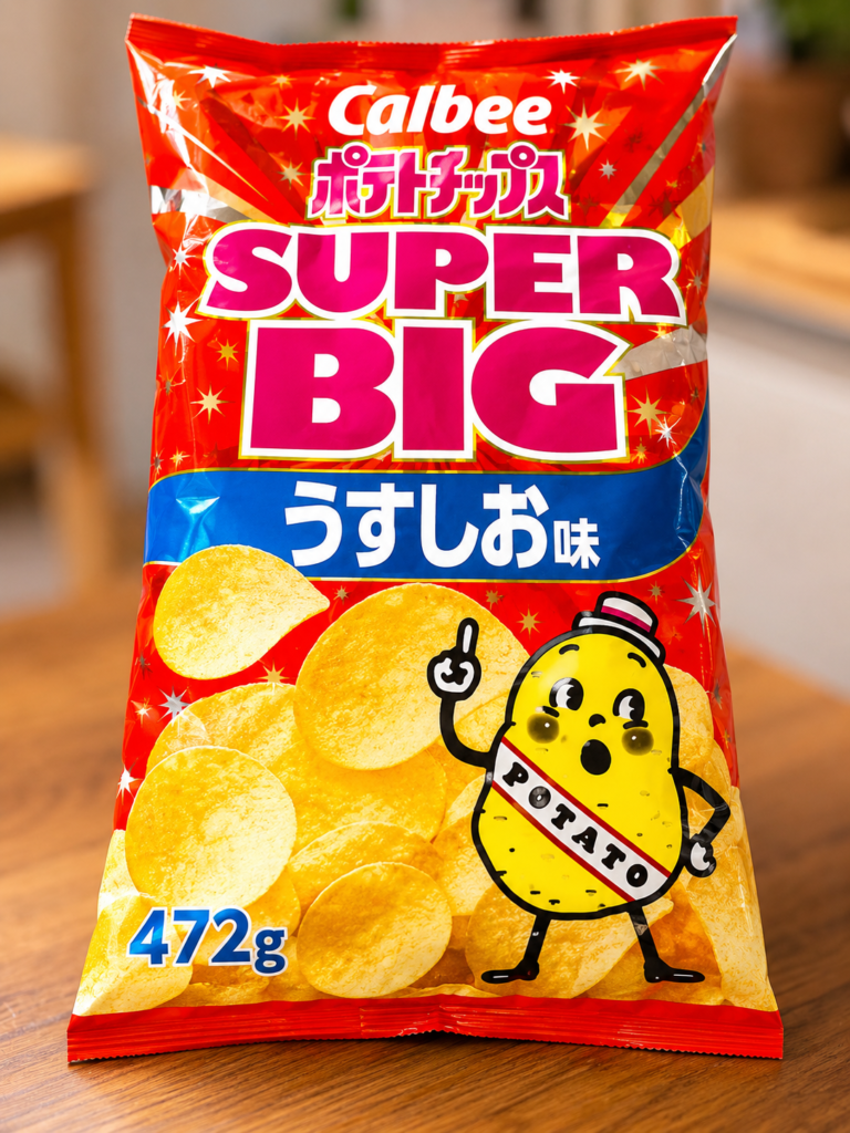 コストコで購入したカルビーポテトチップス スーパービッグサイズ472g