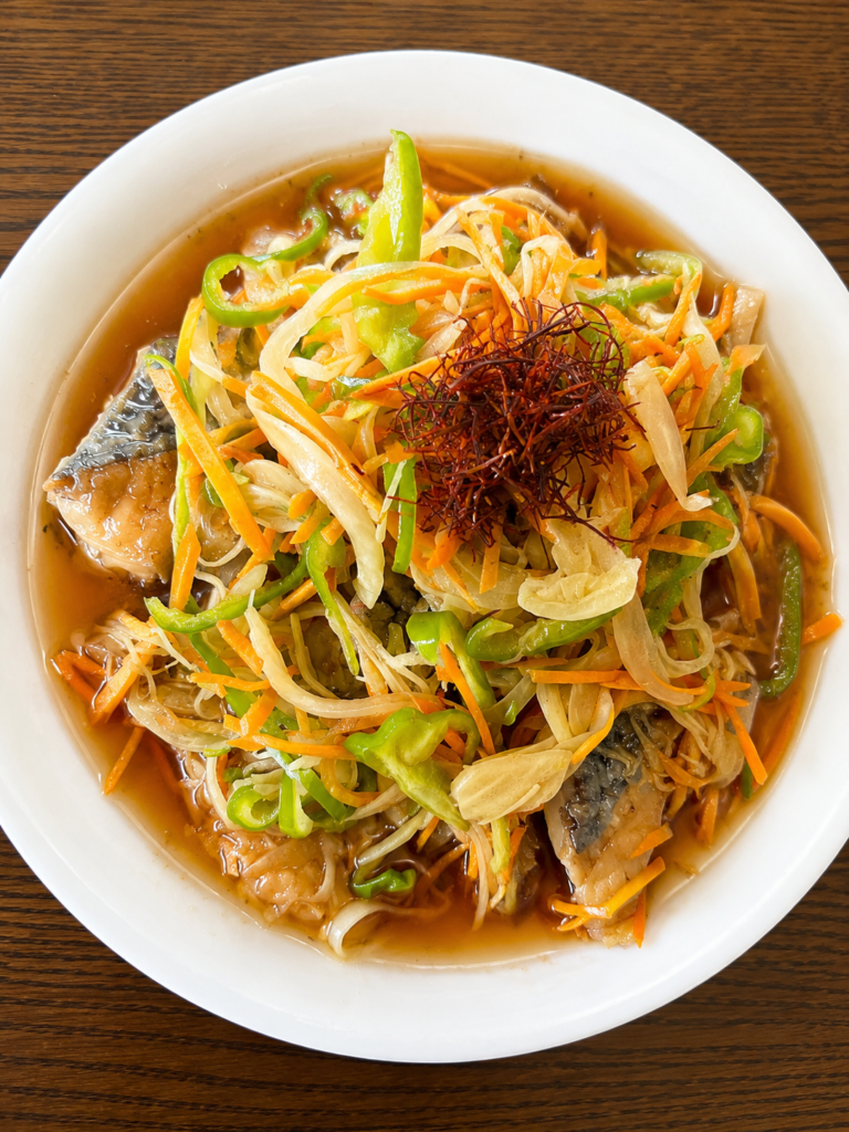 コストコ塩さばで作った野菜たっぷりの南蛮漬け