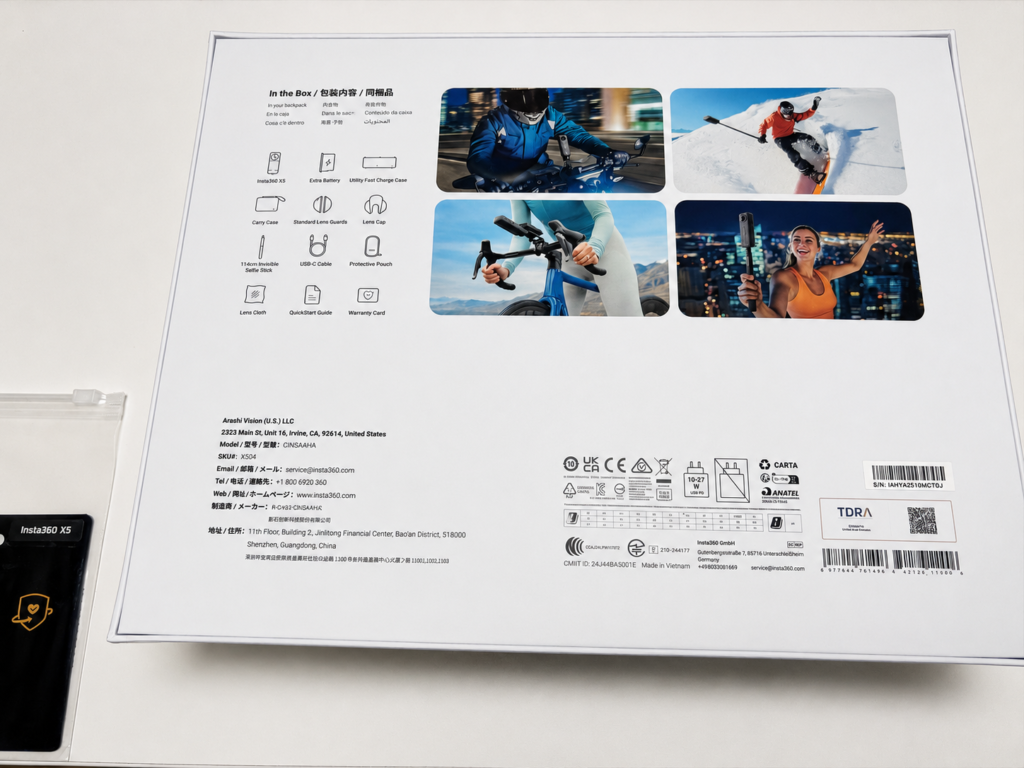 Insta360 X5 Essentials Bundleの付属品とセット内容一覧