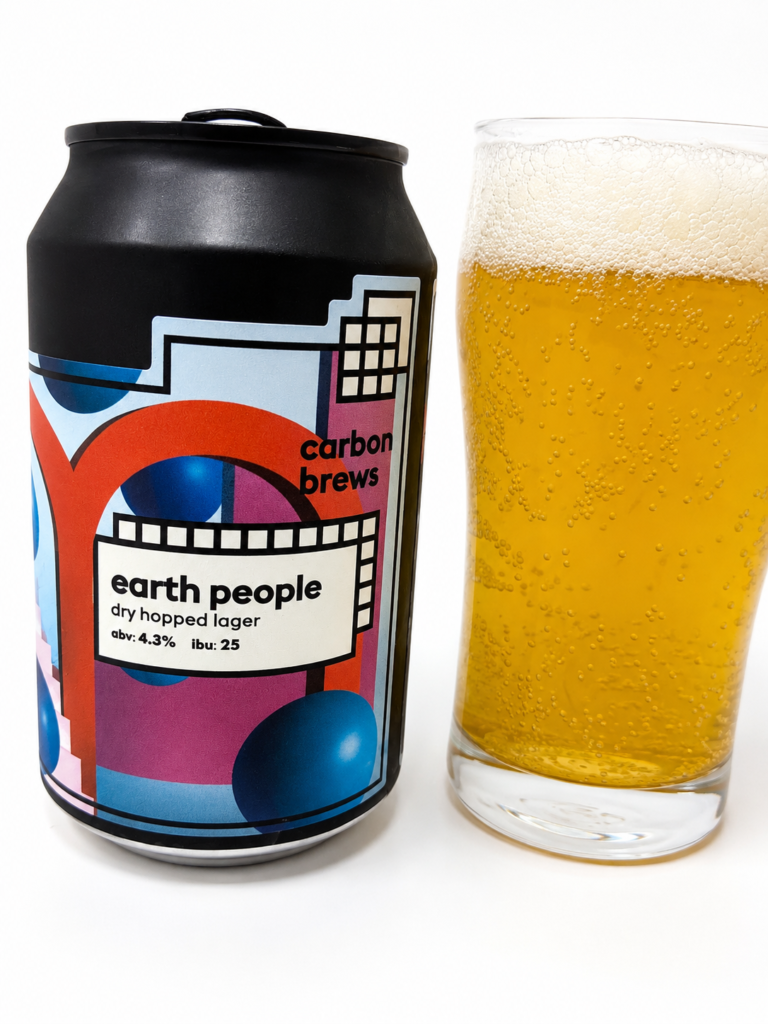 Carbon Brews earth peopleとグラスに注いだドライホップラガー