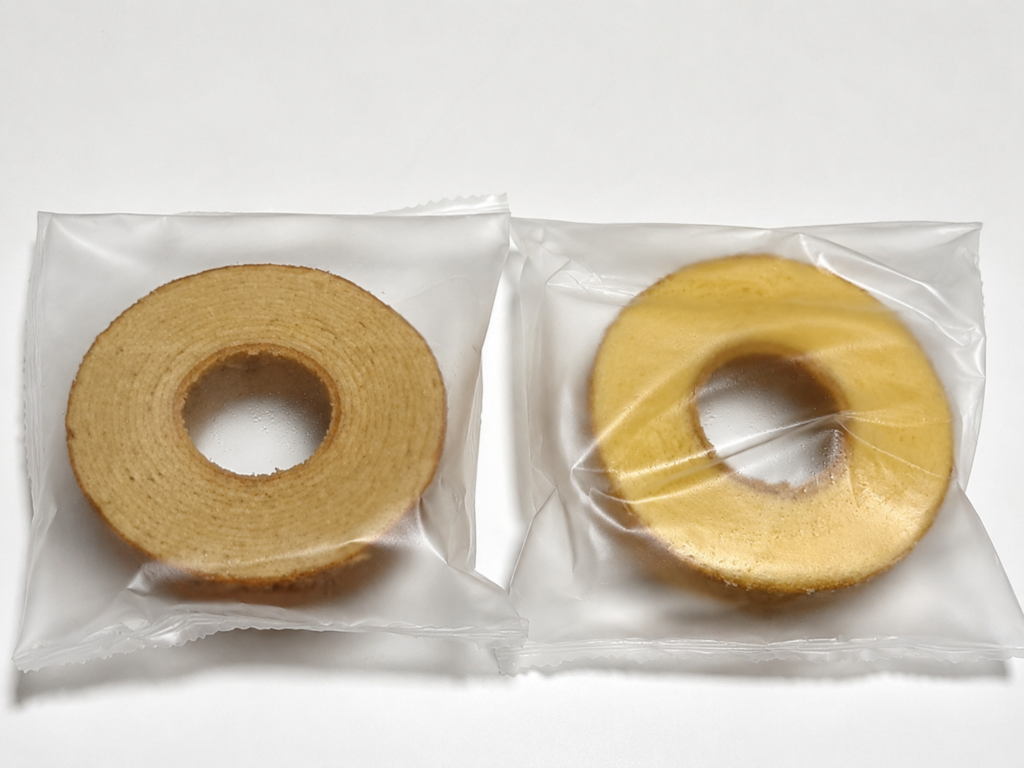 おとなのばうむばななとプレーンのパッケージ比較