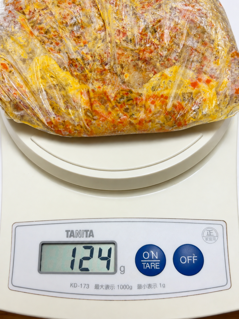 冷凍保存した作り置きソフリット124g