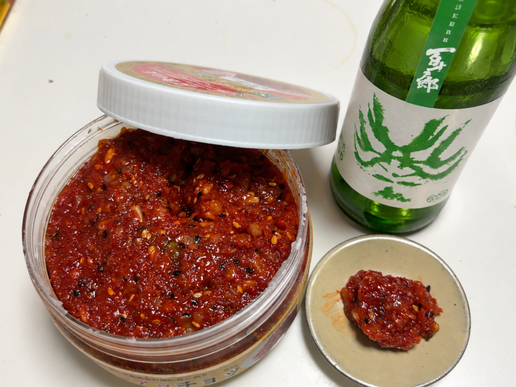 シアッチョッと百十郎 純米吟醸 蒼面G-midを合わせた晩酌
