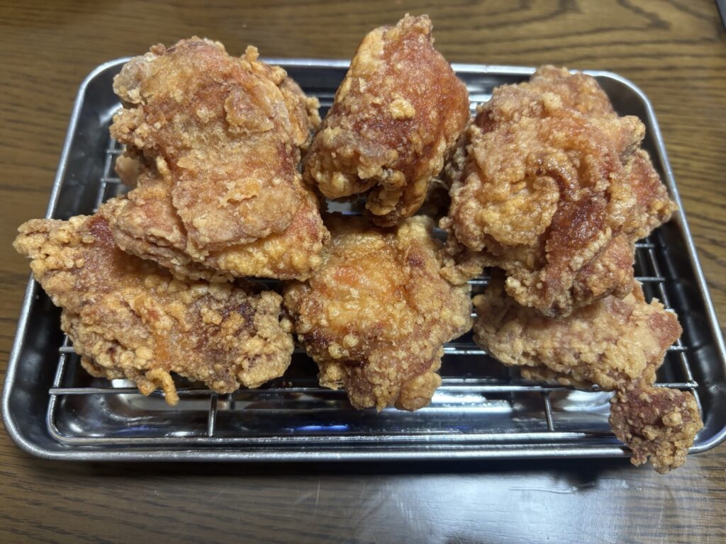 醤油唐揚げとビールと春雨サラダの家飲みセット
