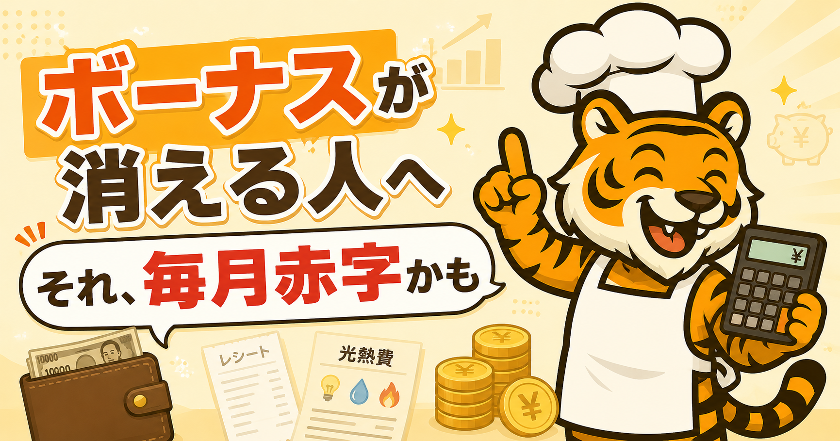 ボーナスが生活費に消える人へ向けて、毎月の赤字と補填生活を見直す家計管理記事のアイキャッチ画像