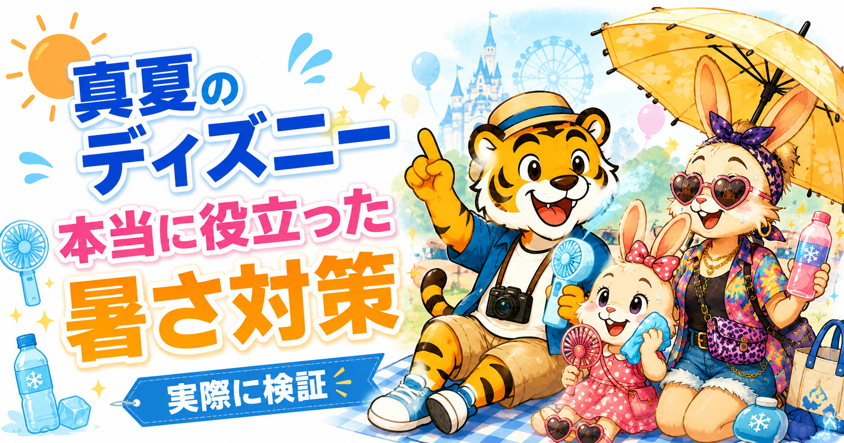 真夏のディズニーで実際に役立った暑さ対策グッズの検証